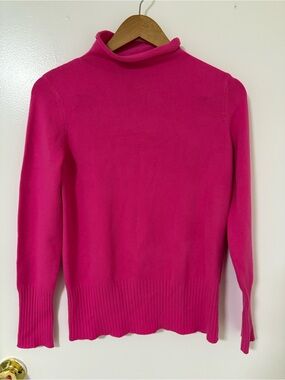 French Connection Bright Pink Turtleneck Sweater